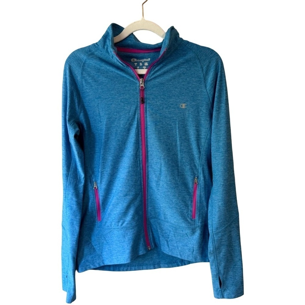 Champion Women's Blue and Pink Athletic Utility Jacket Women’s S